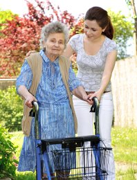 nursing home patient with walker